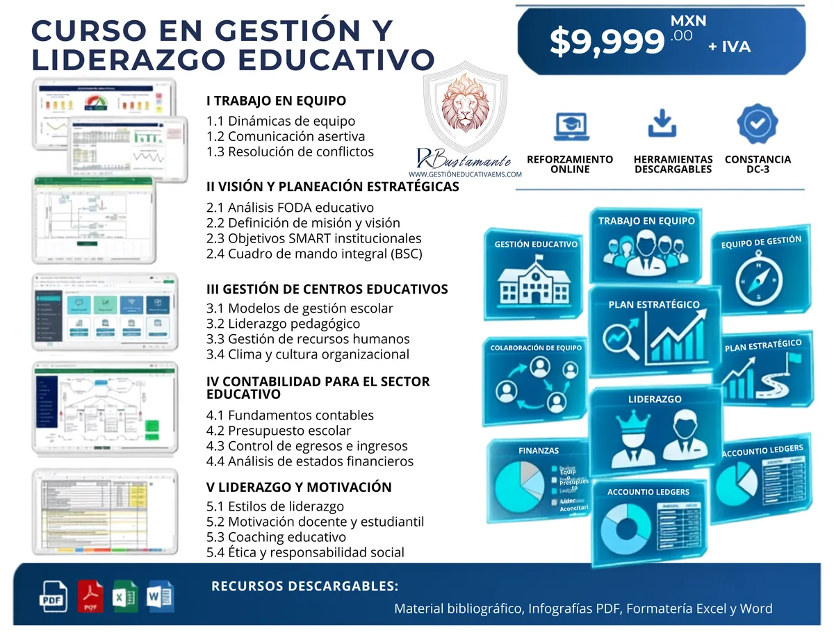 Banner del curso Liderazgo de Instituciones Educativas